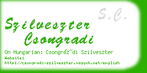 szilveszter csongradi business card